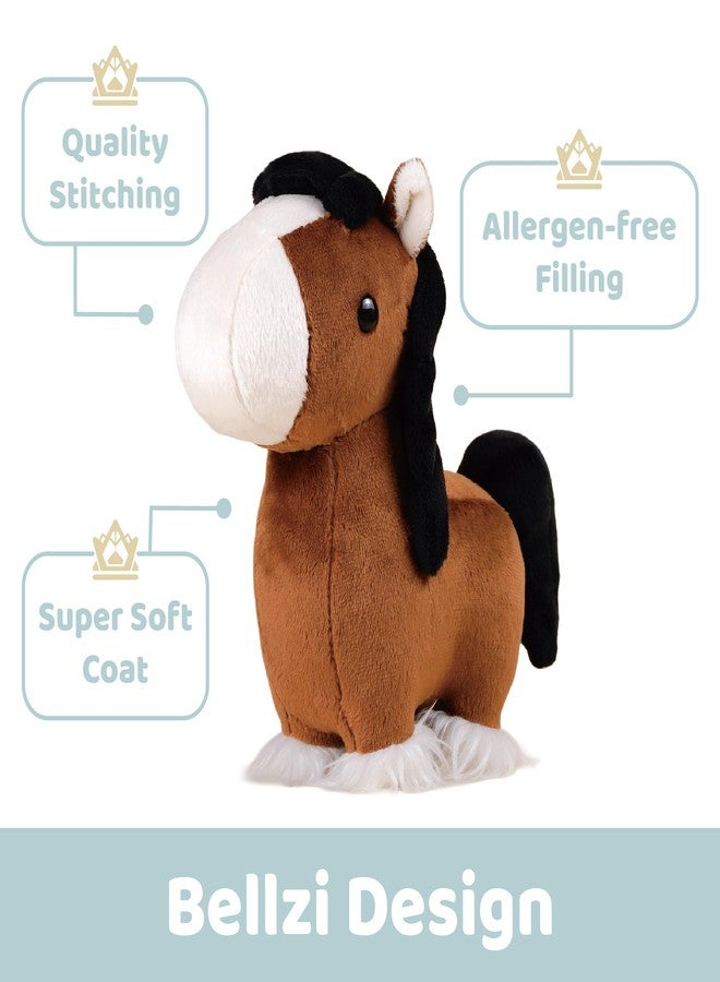 Bellzi Horse - 6.75" Cute Stuffed Animal Plush Toy - Soft & Adorable Horsi Plushie Gift - Perfect Present for All Ages - Mini Clydesdale - Image 3